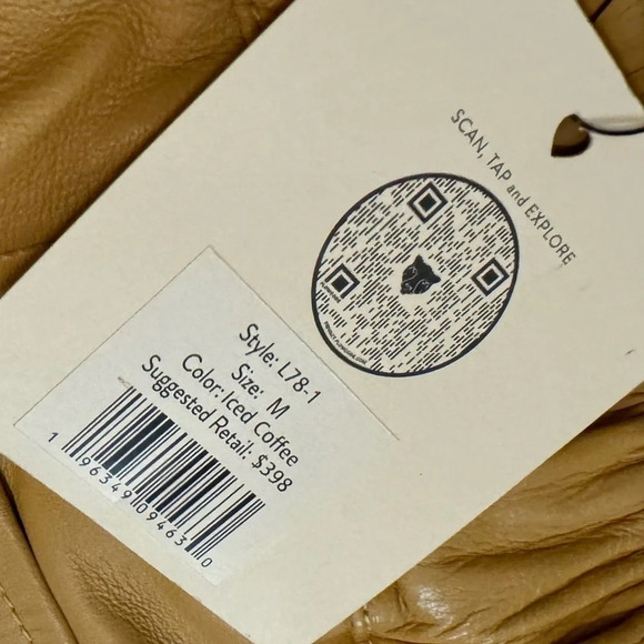 REVOLVE x Lita | Iced Coffee Lambskin Drawstring Shorts (M) - Picture 2 of 5